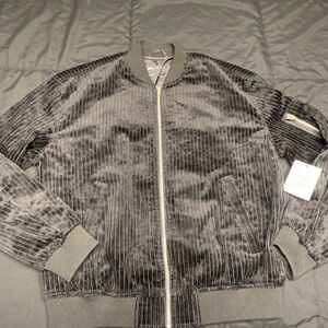 Black velvet Bomber Jacket